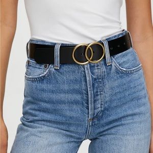 Auxiliary Double Ring Leather Belt